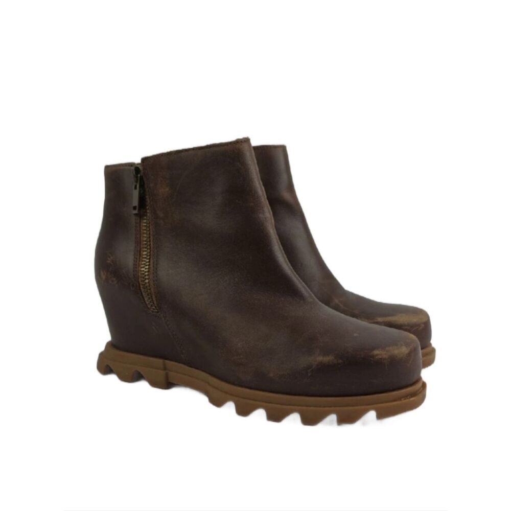 Sorel Joan Of Arctic Wedge III‎ Zip Leaher Women's Wedge Bootie Size 9